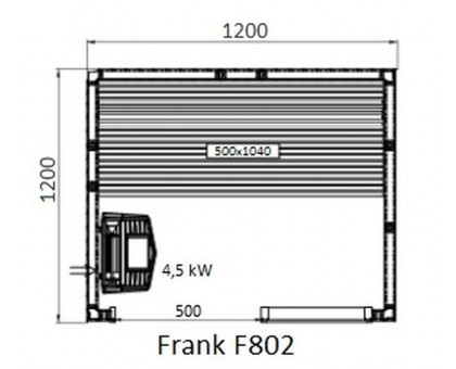 Финская сауна Frank F802 120х120 см