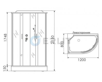 Душевая кабина Erlit ER3512PL-C3