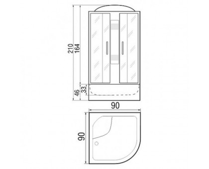 Душевая кабина River NARA Light 90/44 МТ