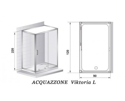 Душевая кабина Acquazzone Viktoria 120SL-L с баней