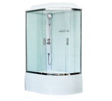 Душевая кабина Royal Bath RB 8120BK5-WT-CH 120х80 см, с прозрачными стеклами, левосторонняя