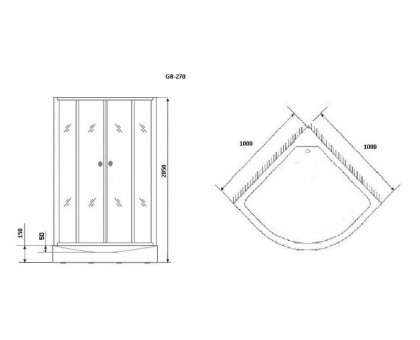 Душевая кабина Grossman GR270 Classic 100х100 см
