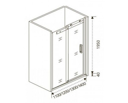 Душевое ограждение Good Door Galaxy WTW-120-C-B 120 см, черный профиль