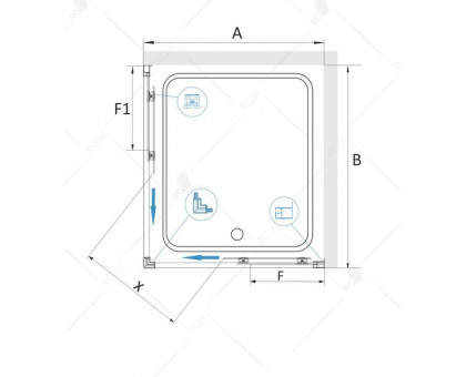 Душевой уголок RGW CL-34 90х90, прозрачное стекло