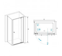 Душевой уголок RGW PA-44 (PA-02 + Z-12 + A-11) 120x70, прозрачное стекло