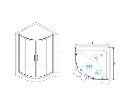 Душевой уголок RGW HO-51 100x100, прозрачное стекло