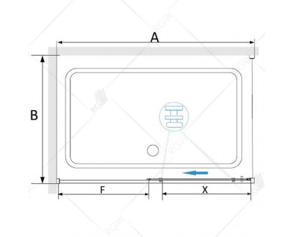 Душевой уголок RGW SV-42B (SV-12B + Z-050-2B) 140x80, прозрачное стекло