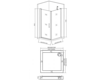 Душевое ограждение Good Door PANDORA CR-100-C-CH