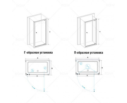 Душевой уголок RGW PA-43 (PA-05 + Z-12) 70x80, прозрачное стекло