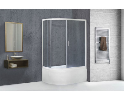 Душевой уголок Royal Bath RB 8120BK-C 120х80 см, с матовыми стеклами, правосторонний