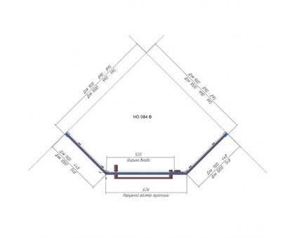 Душевой уголок RGW HO-084G 100x100, матовое стекло