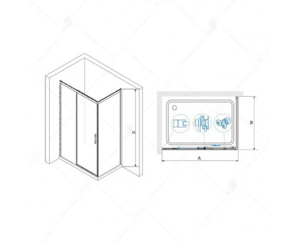 Душевой уголок RGW LE-41 (LE-12 + Z-22) 170x80, прозрачное стекло